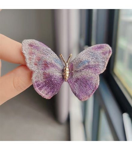 XSB297 - Retro Purple Butterfly Brooch